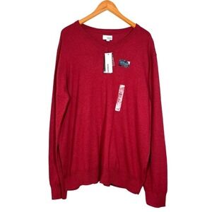 Sonoma Goods for Life Mens XXL Red V-Neck CoolMax Cotton Blend Sweater NWT